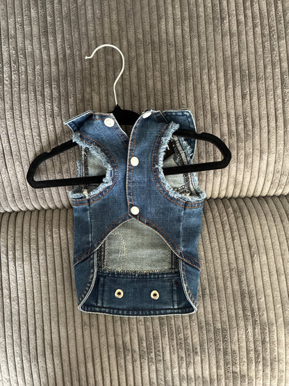 Small- Denim pet vest