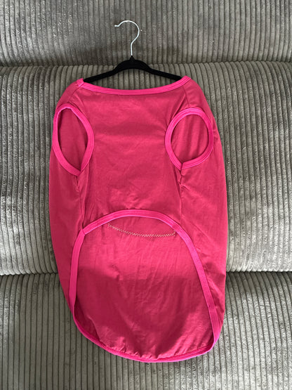 XL- Pink pet tank top
