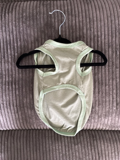 Small- green pet tank top
