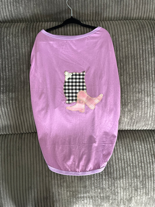 XL- purple pet tank top