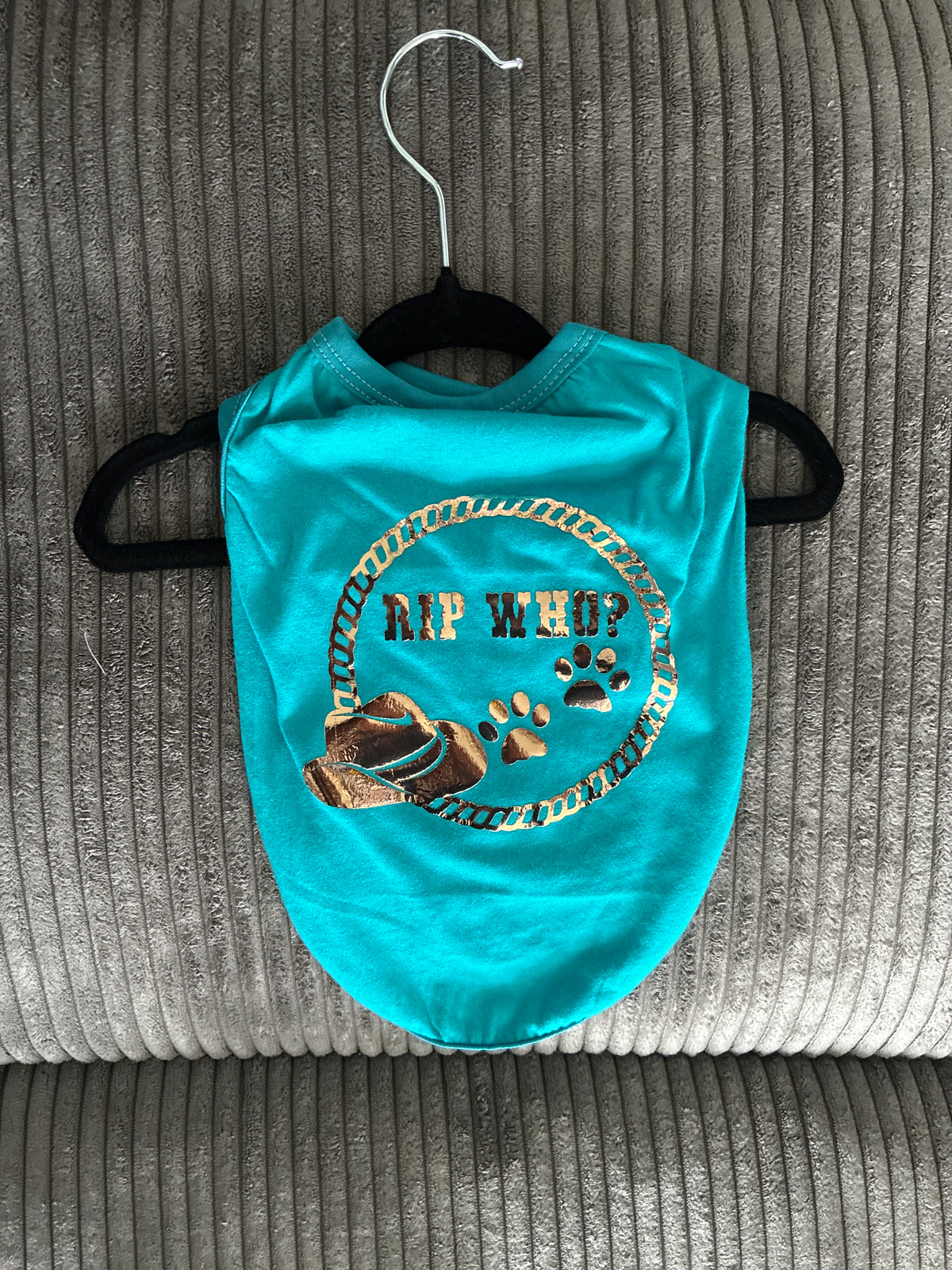 Small- Teal pet tank top