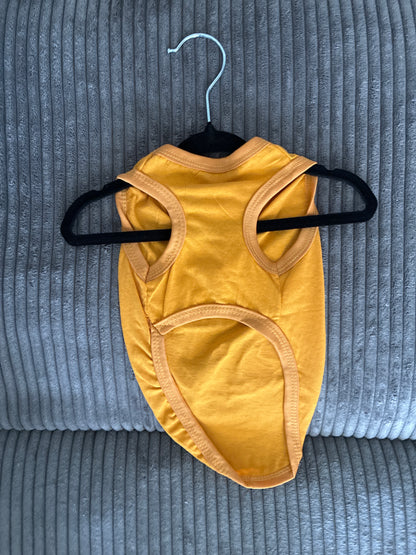 Small- Yellow pet tank top