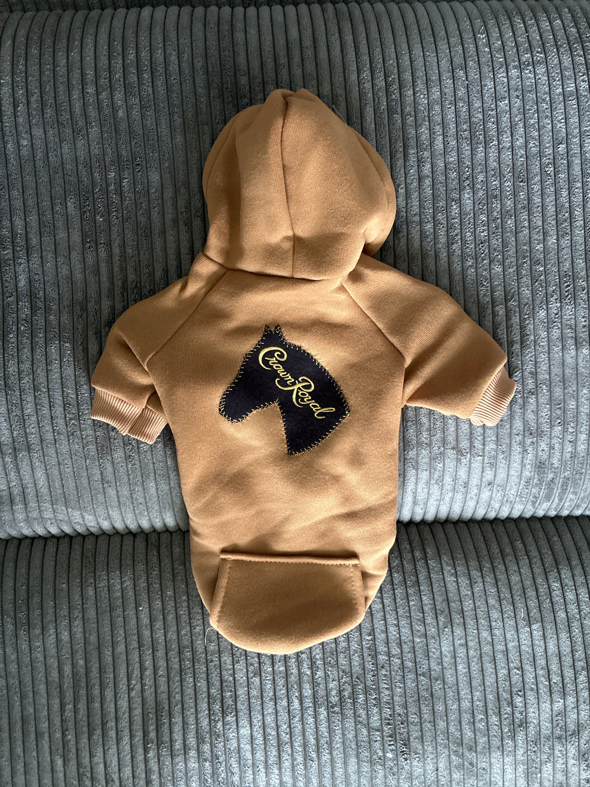 Small- Beige pet hoodie