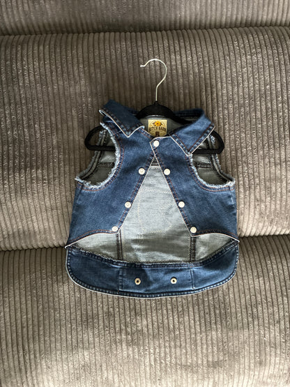 Medium- Denim pet vest