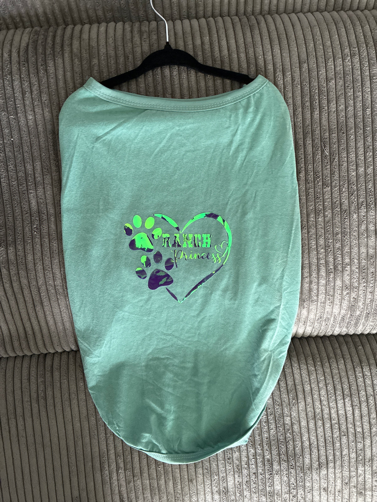 Large- green pet tank top