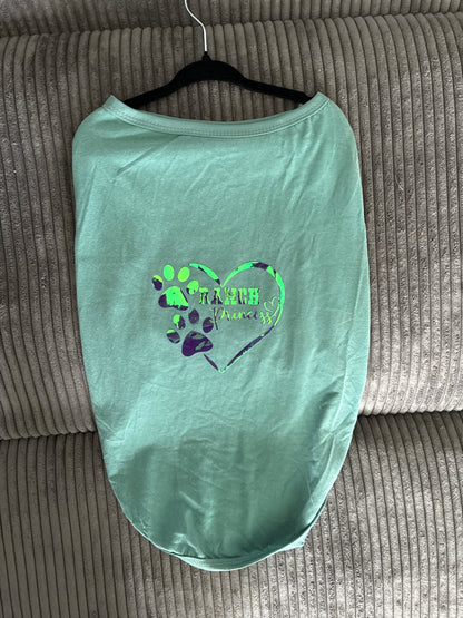 Large- green pet tank top