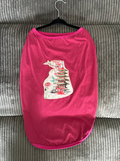 XL- Pink pet tank top