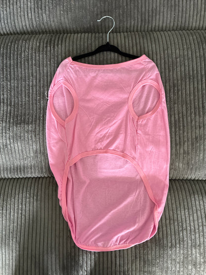 XL- pink pet tank top