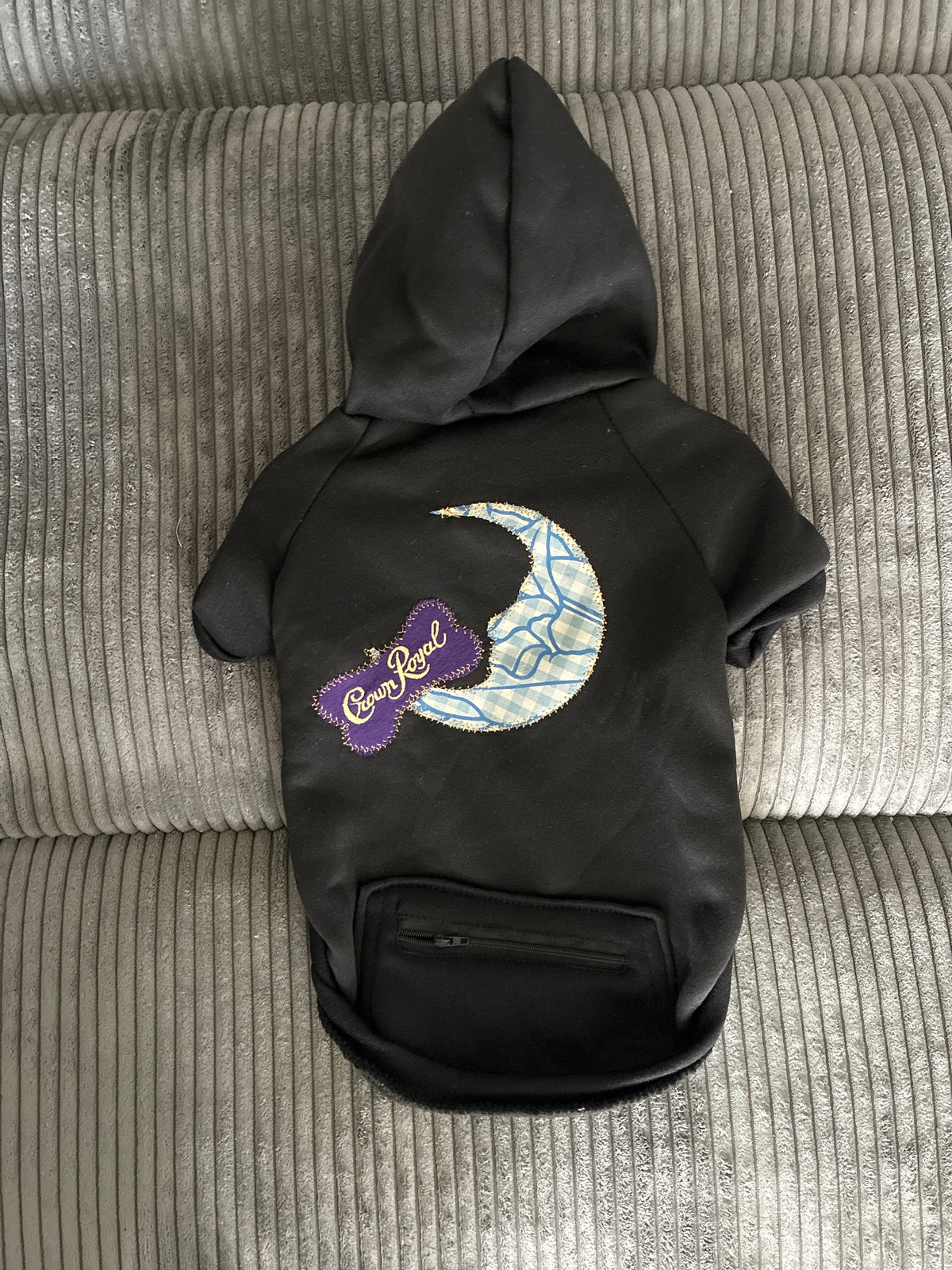 Large- Black pet hoodie