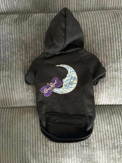 Large- Black pet hoodie
