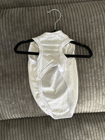 Small- White pet tank top