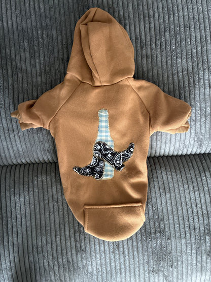 Medium- Brown pet hoodie