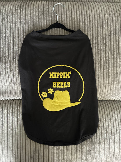 Large- Black pet tank top