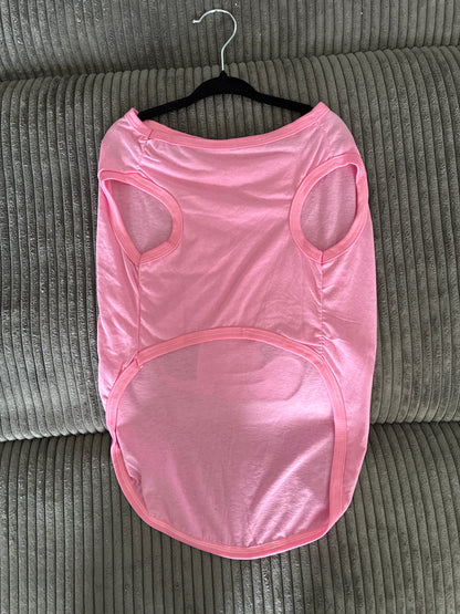 Large- pink pet tank top