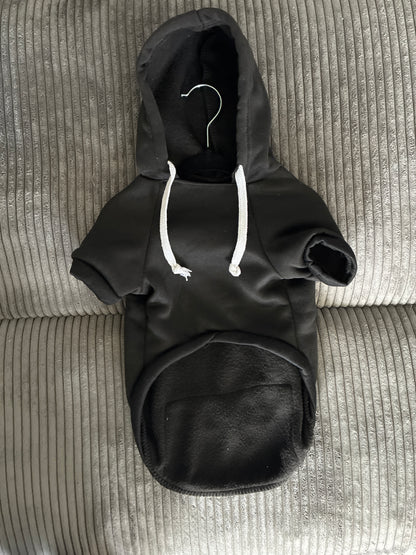 Large- Black pet hoodie