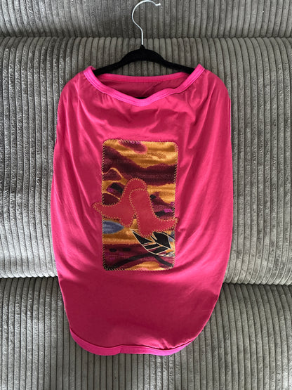 Large- pink pet tank top