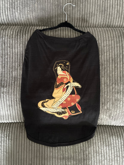 Large- Black pet tank top