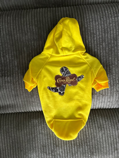 Medium- Yellow pet hoodie