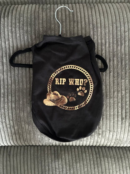 Small- Black pet tank top