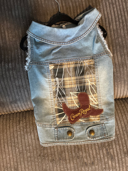 Large- Denim pet vest