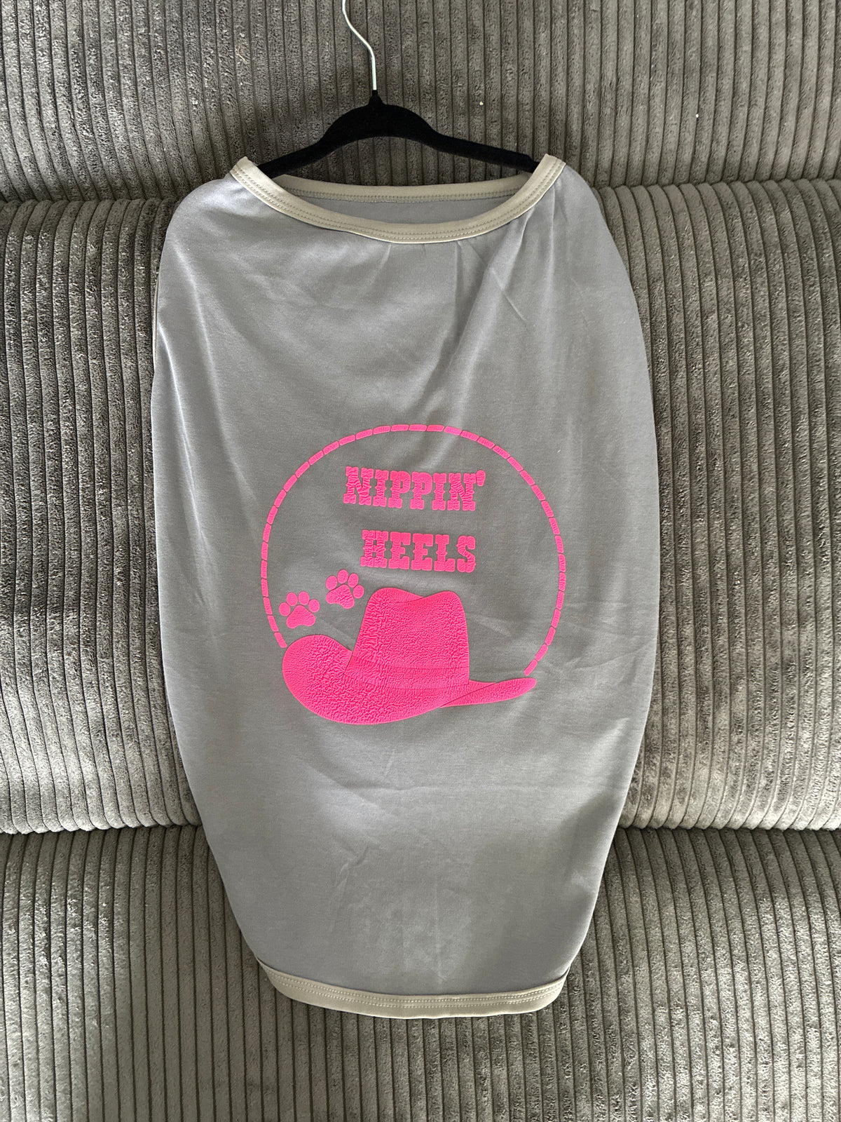 XL- Grey pet tank top