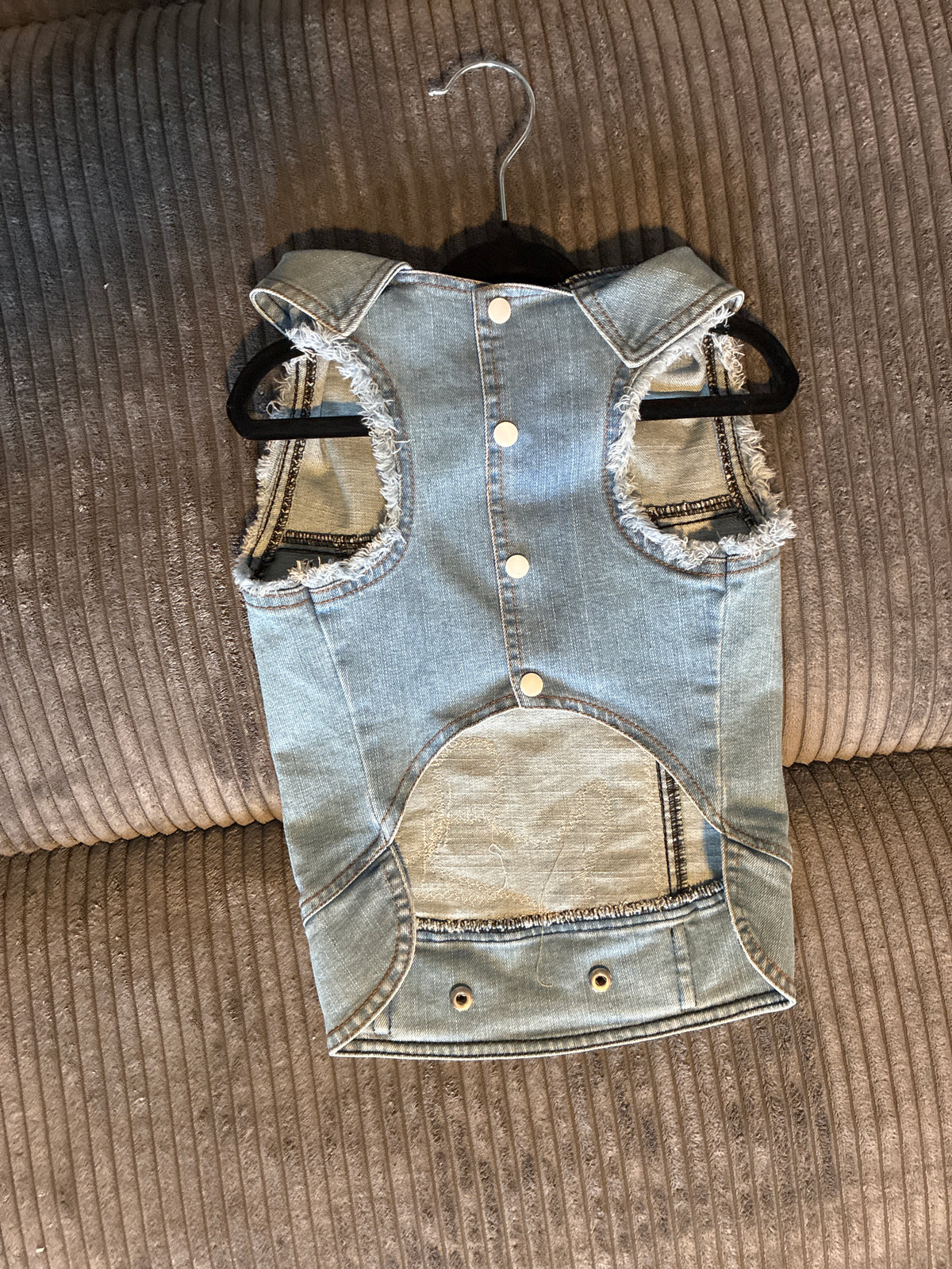 Large- Denim pet vest